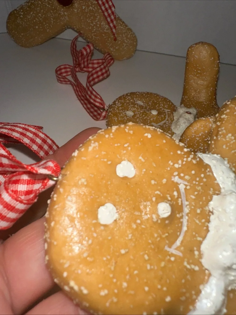 Set of 3 Gingerbread Cookie Ornaments 6”